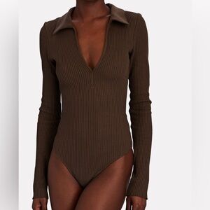 NWOT The Range Waffle knit bodysuit in Expresso
